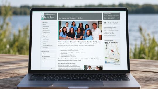 Webseite für Zahnarztpraxis